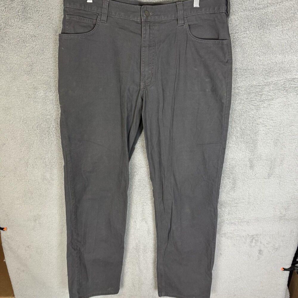 Carhartt Pants Mens 38x33 Grey Relaxed Fit Cotton Carpenter Workwear Utility